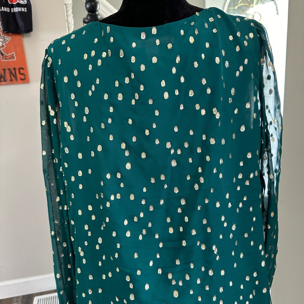 Lilly Pulitzer Green Idina Silk Top View 3